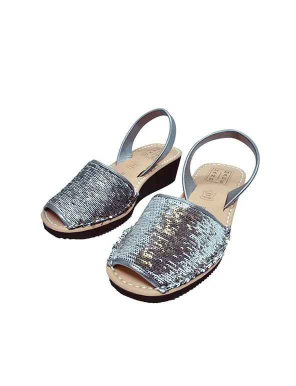 Menorquina Silver Sequence Heel