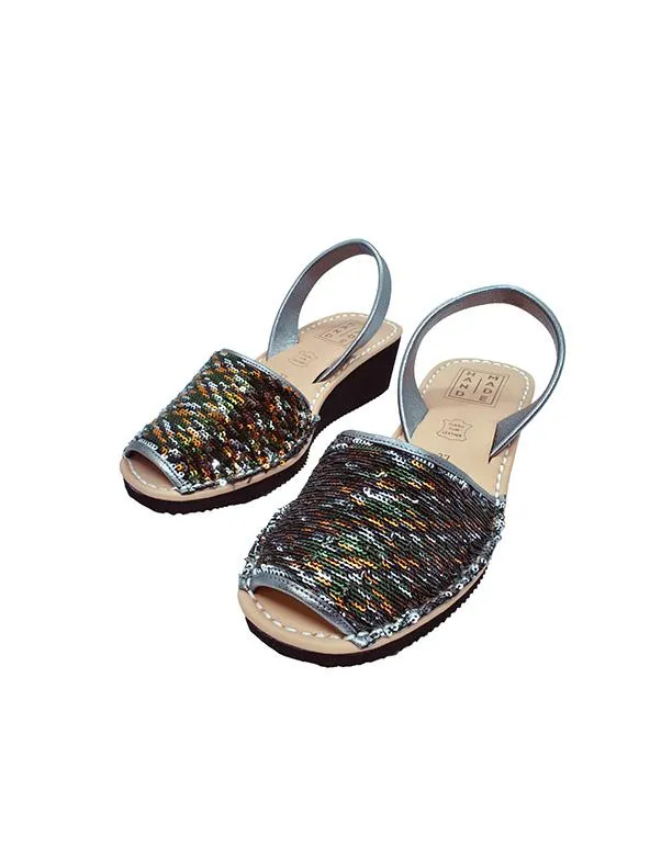 Menorquina Silver Sequence Heel
