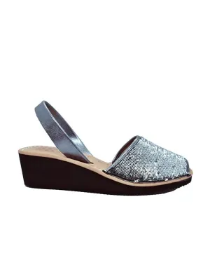 Menorquina Silver Sequence Heel
