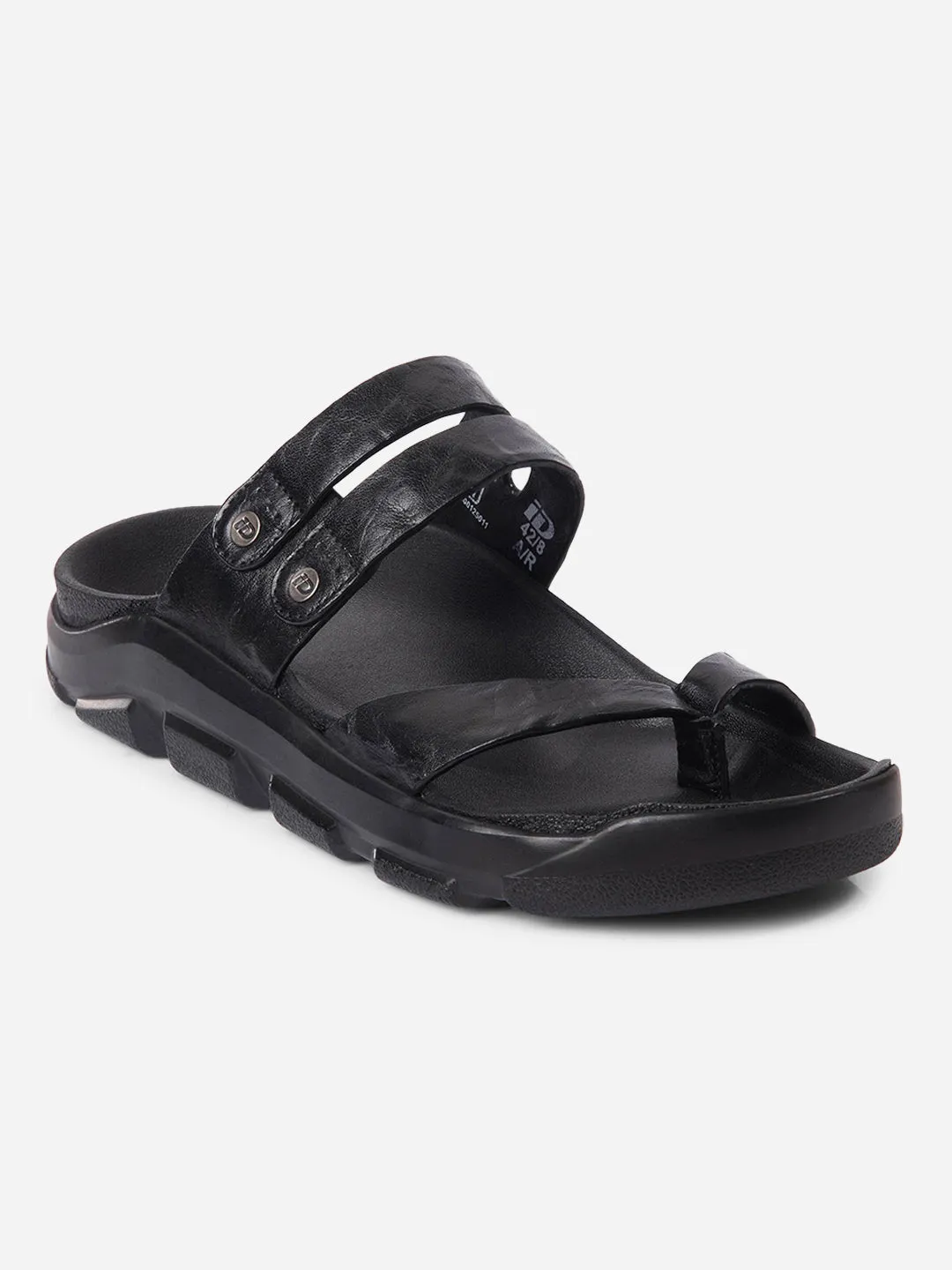 Men's Black Strap Sandals (ID4273)