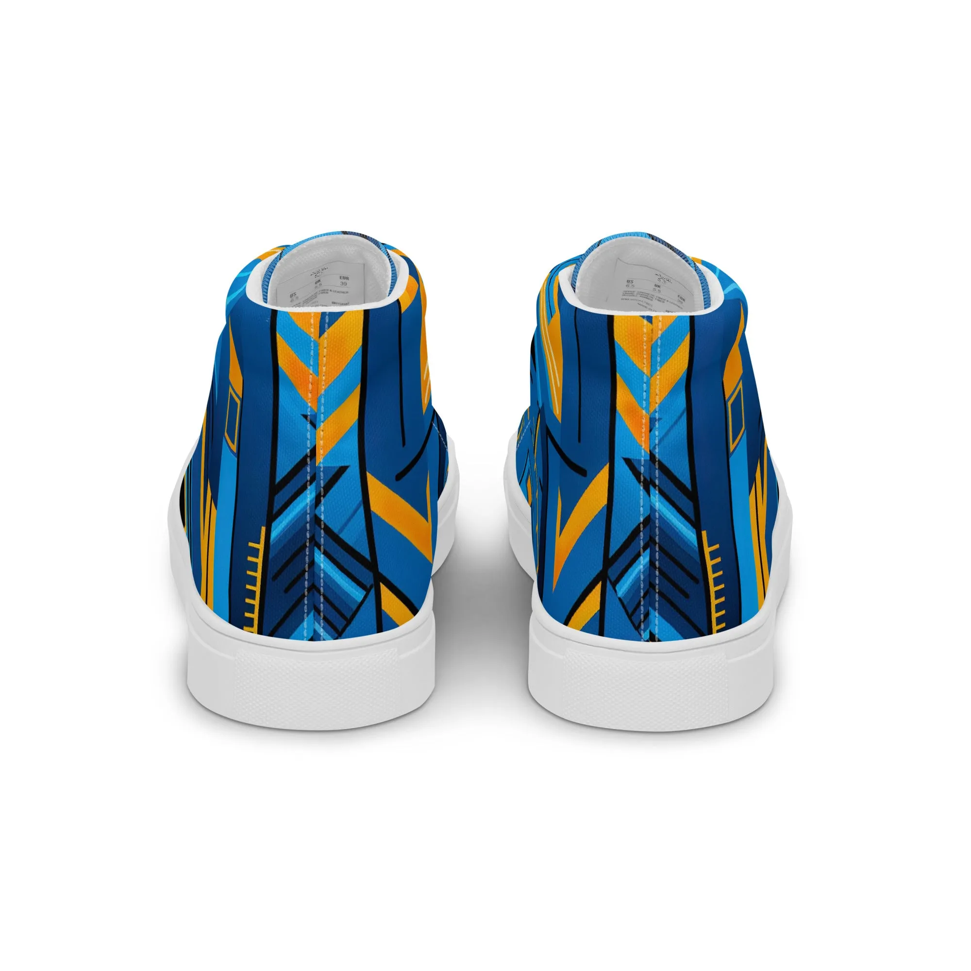 Men’s Blue Kente High Top Canvas