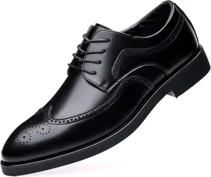 Mens Brogues Lace up Oxford Shoes Comfortable Wingtip Brogue Office Work Business Formal Shoes