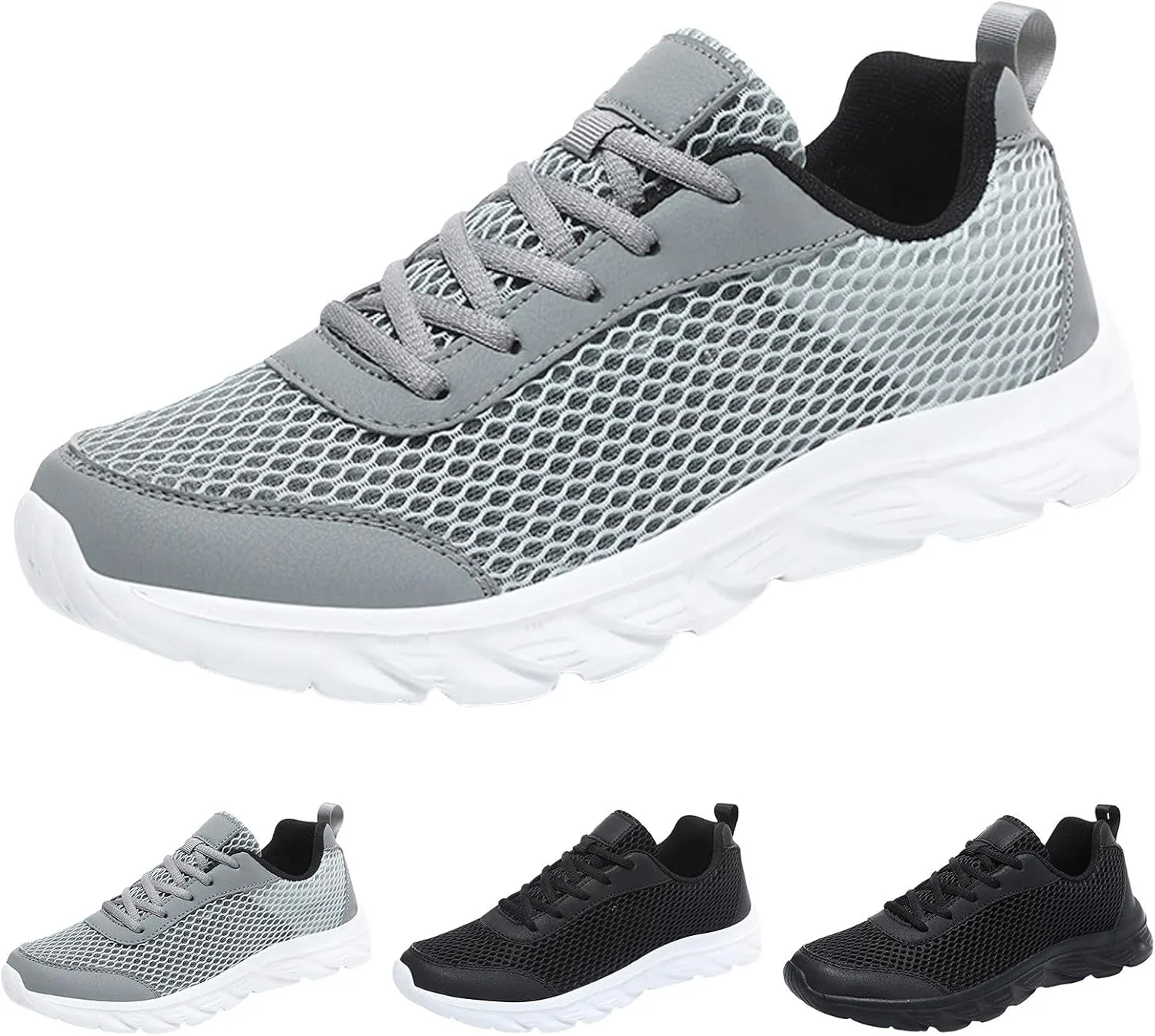Men's Business Casual Shoes Lightweight Breathable Walking Shoe Gym Tennis Casual Soft Flat Soled Walking Shoes
