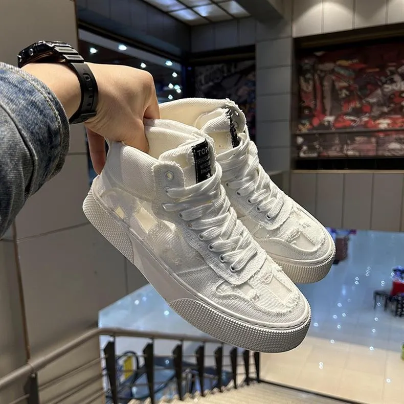 Men's Canvas Hollow Breathable Non-slip Casual Shoes
