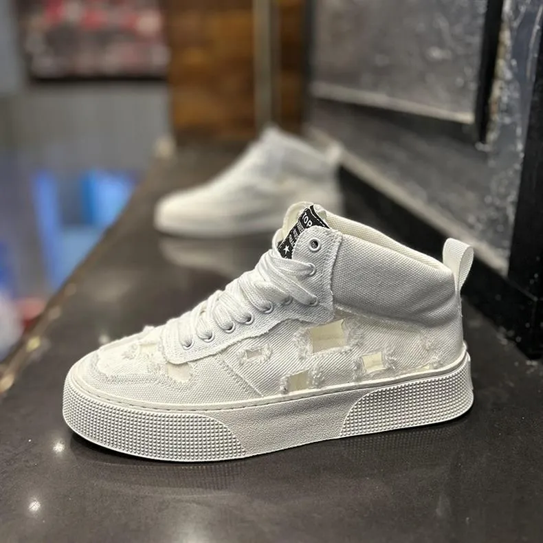 Men's Canvas Hollow Breathable Non-slip Casual Shoes