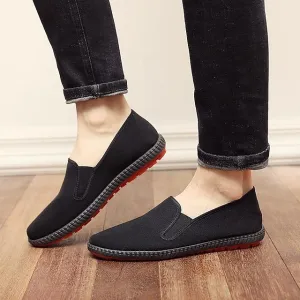Men's Casual Canvas Breathable Loafers Daily Walking Shoes