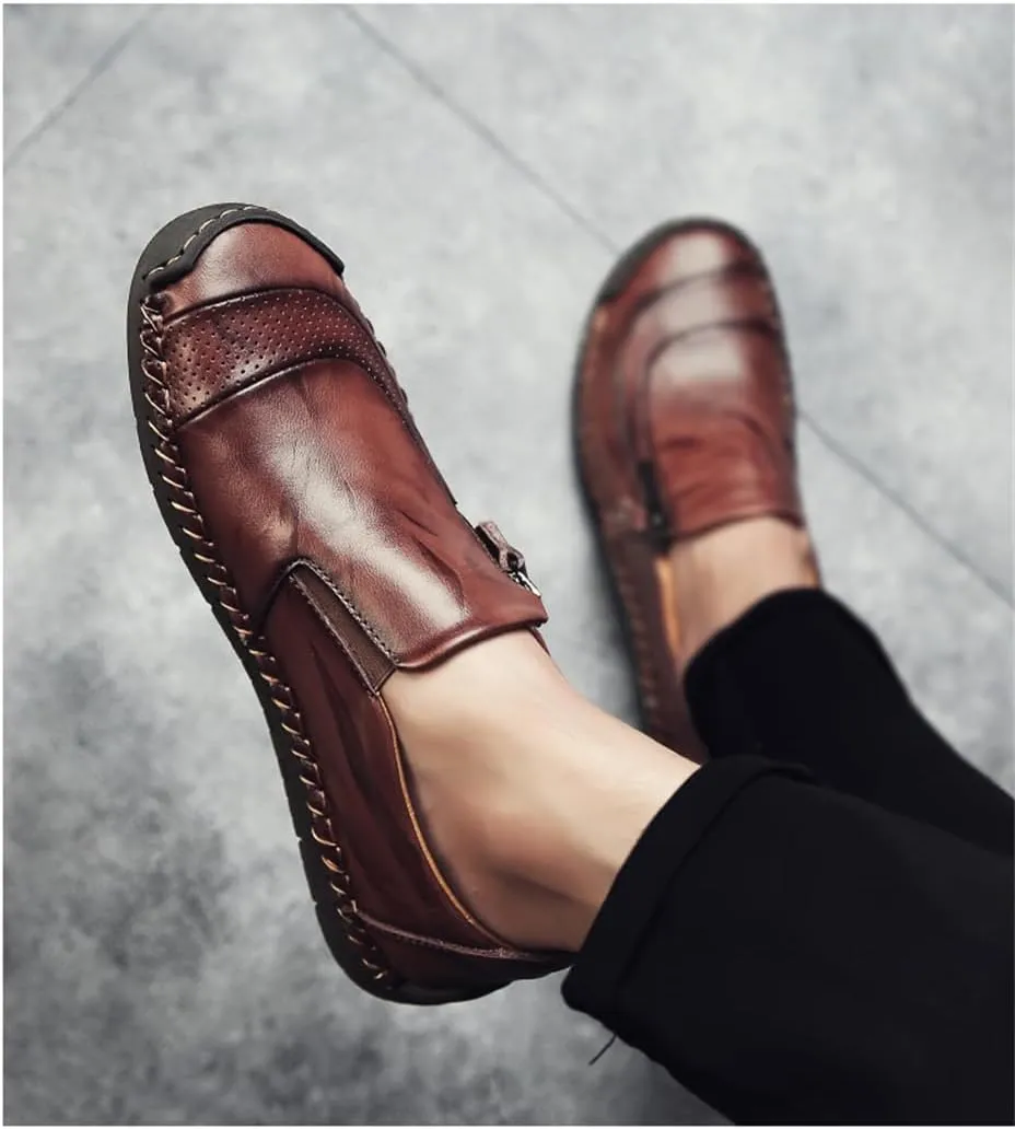 Men’s Casual Leather Fashion Slip-on Loafers Shoes Men's Casual Shoes Men's Driving Shoes