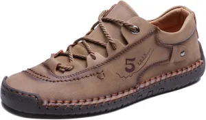 Men's Casual Leather Shoes Light Slippers Mid-top Walking Driving Shoes Men