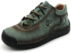 Men's Casual Leather Shoes Light Slippers Mid-top Walking Driving Shoes Men