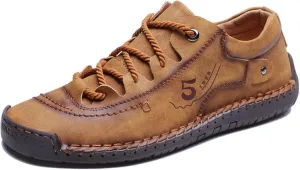 Men's Casual Leather Shoes Light Slippers Mid-top Walking Driving Shoes Men