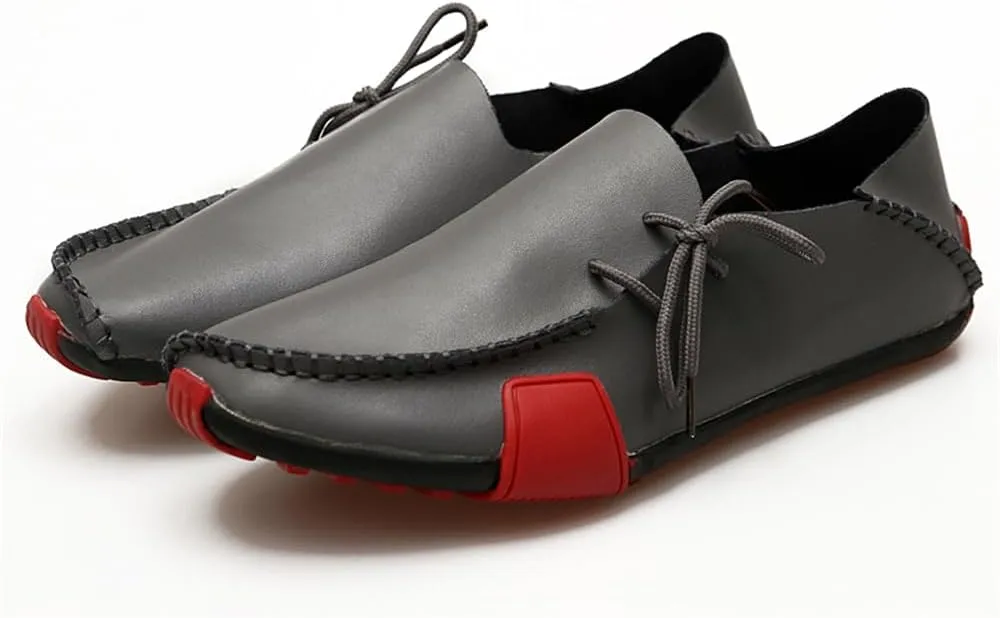 Men's Casual Shoes Handmade Leather Men's Loafers Moccasin Driving Shoes Slip on Soft Flats Shoes