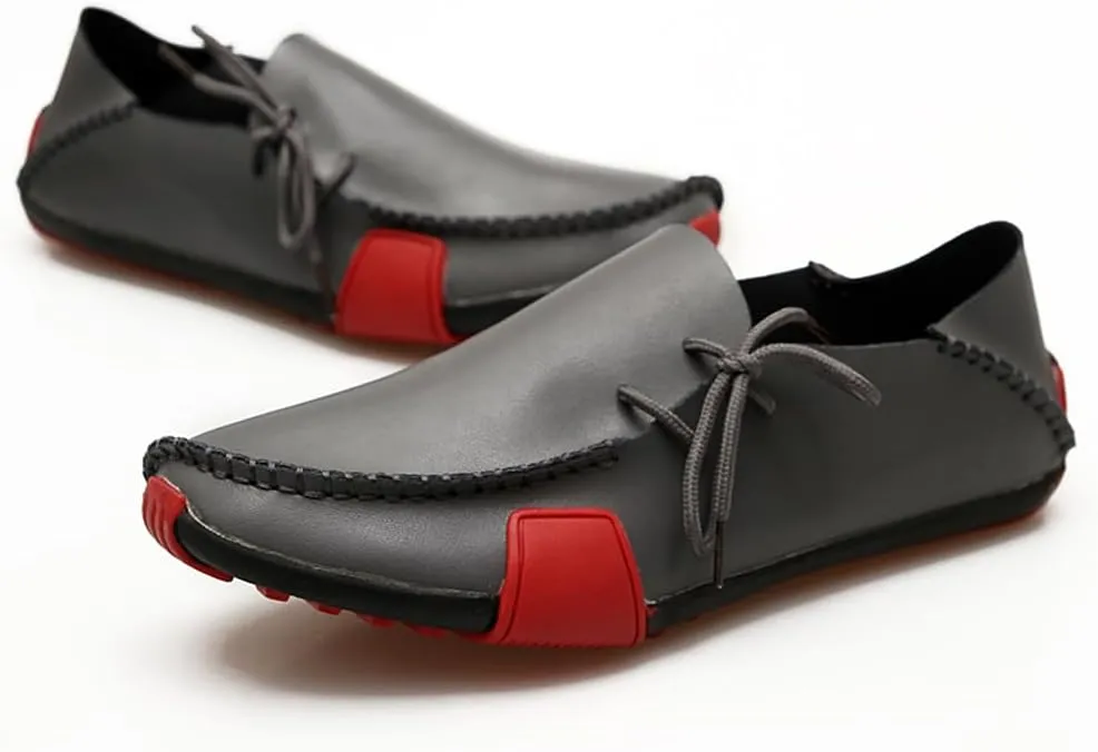 Men's Casual Shoes Handmade Leather Men's Loafers Moccasin Driving Shoes Slip on Soft Flats Shoes