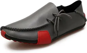 Men's Casual Shoes Handmade Leather Men's Loafers Moccasin Driving Shoes Slip on Soft Flats Shoes