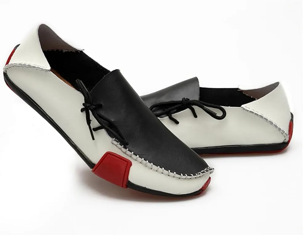 Men's Casual Shoes Handmade Leather Men's Loafers Moccasin Driving Shoes Slip on Soft Flats Shoes
