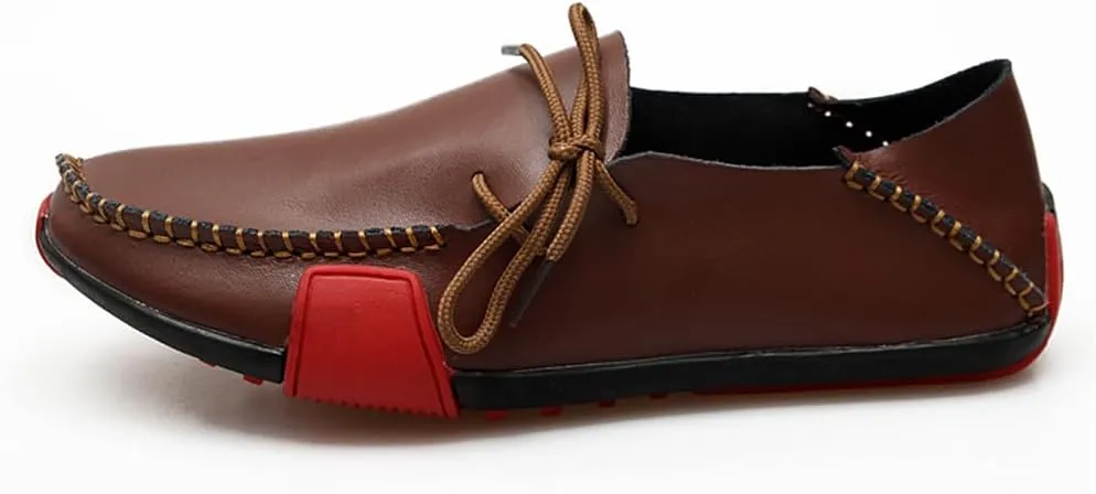 Men's Casual Shoes Handmade Leather Men's Loafers Moccasin Driving Shoes Slip on Soft Flats Shoes