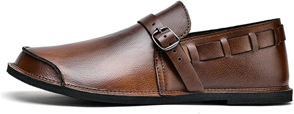 Men's Casual Shoes Men's Handmade Leather Loafers Moccasin Driving Shoes Slip on Soft Flats Shoes