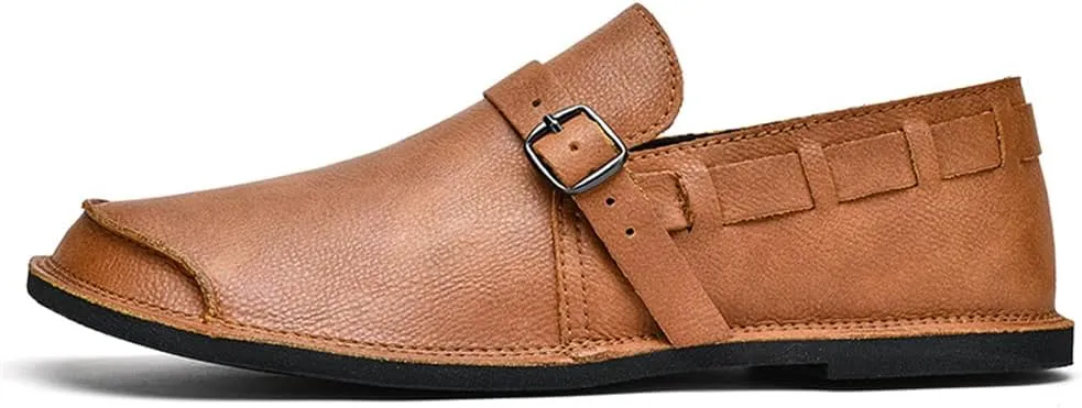 Men's Casual Shoes Men's Handmade Leather Loafers Moccasin Driving Shoes Slip on Soft Flats Shoes