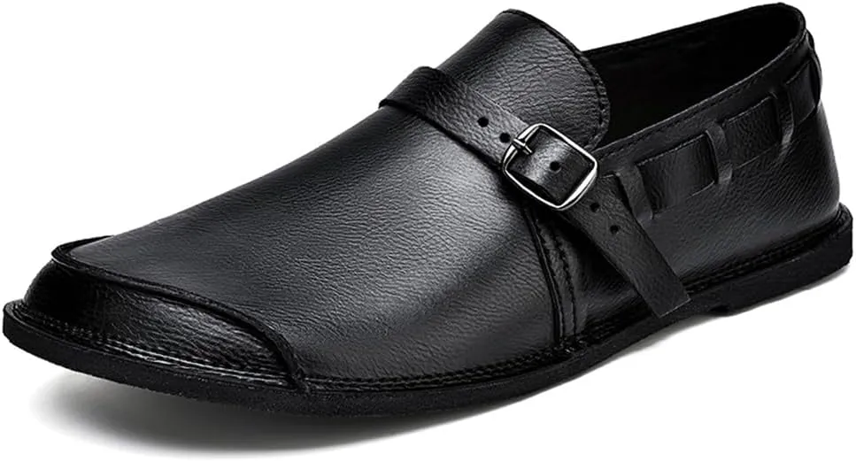Men's Casual Shoes Men's Handmade Leather Loafers Moccasin Driving Shoes Slip on Soft Flats Shoes