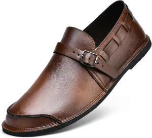 Men's Casual Shoes Men's Handmade Leather Loafers Moccasin Driving Shoes Slip on Soft Flats Shoes