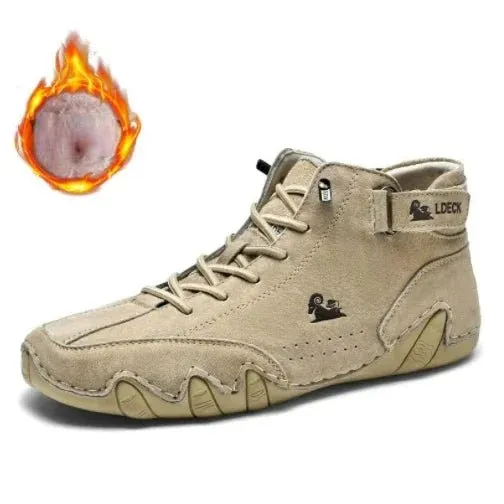 Mens Casual Sneakers – Animal Print Design, Microfiber Upper