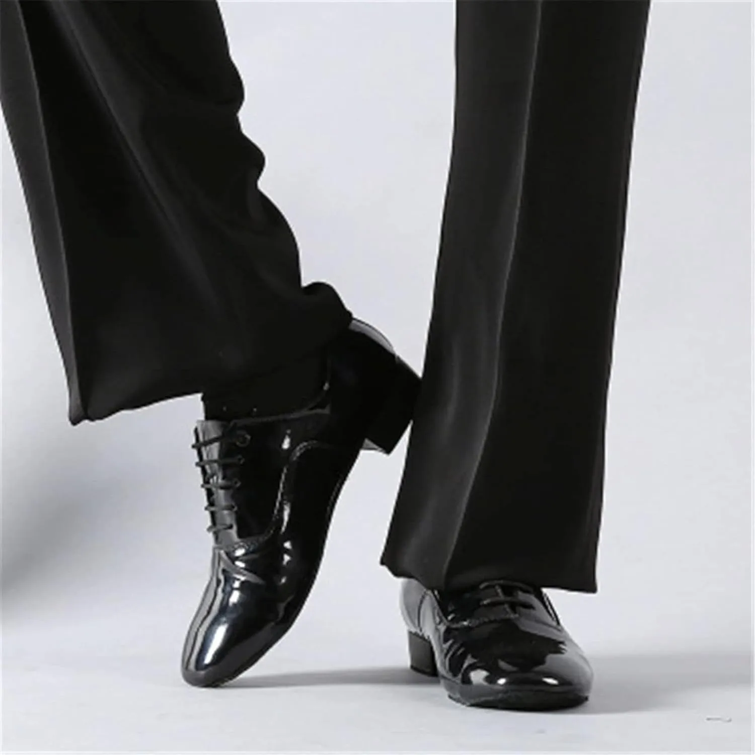 Men's Comfortable Formal Shoes, Lace up Patent Leather Party Shoes, Oxford Dance Shoes, Men's Style