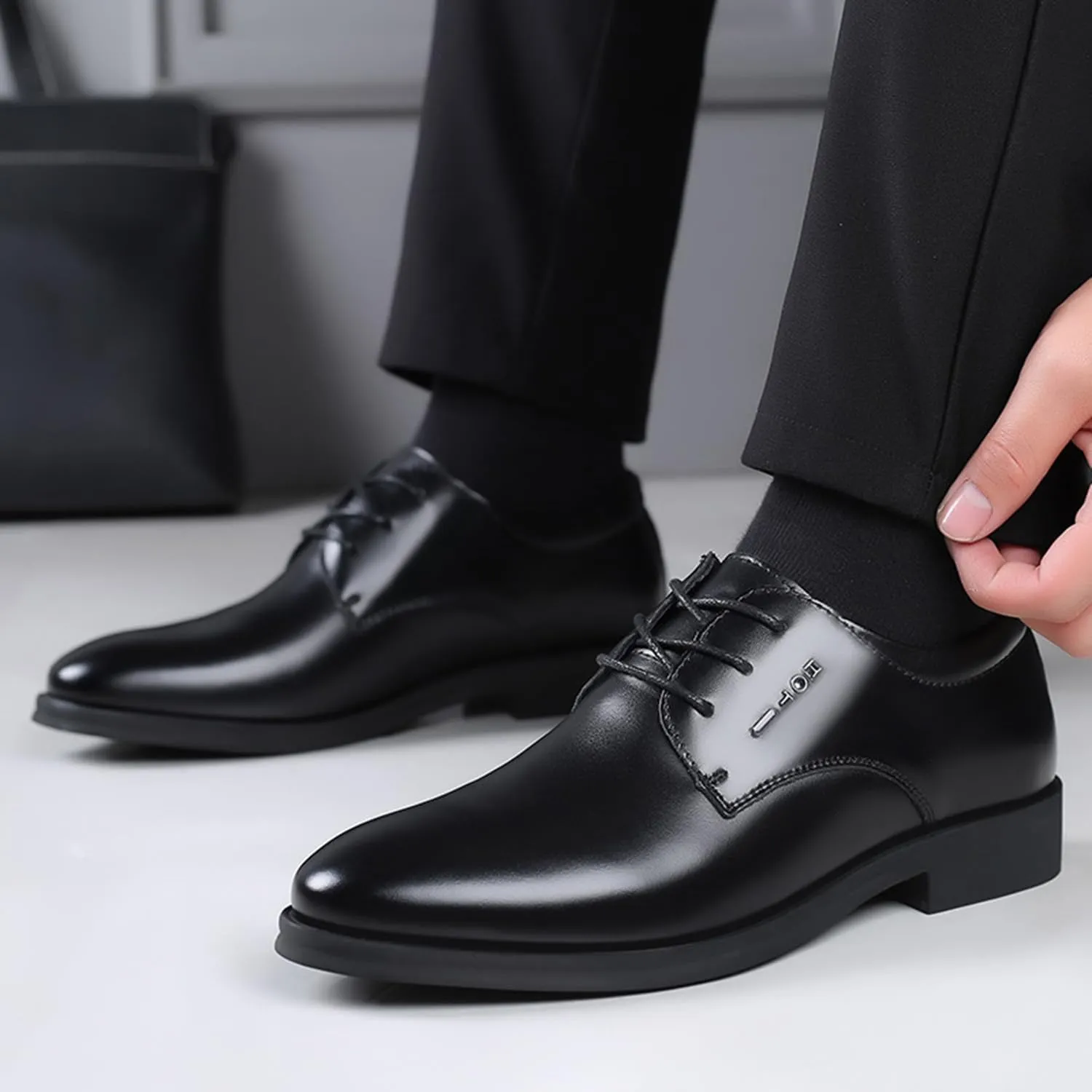 Men's Dress Lace Up Oxfords Shoes Formal Business Derby Shoes for Evening Uniform Wedding Party Work Office
