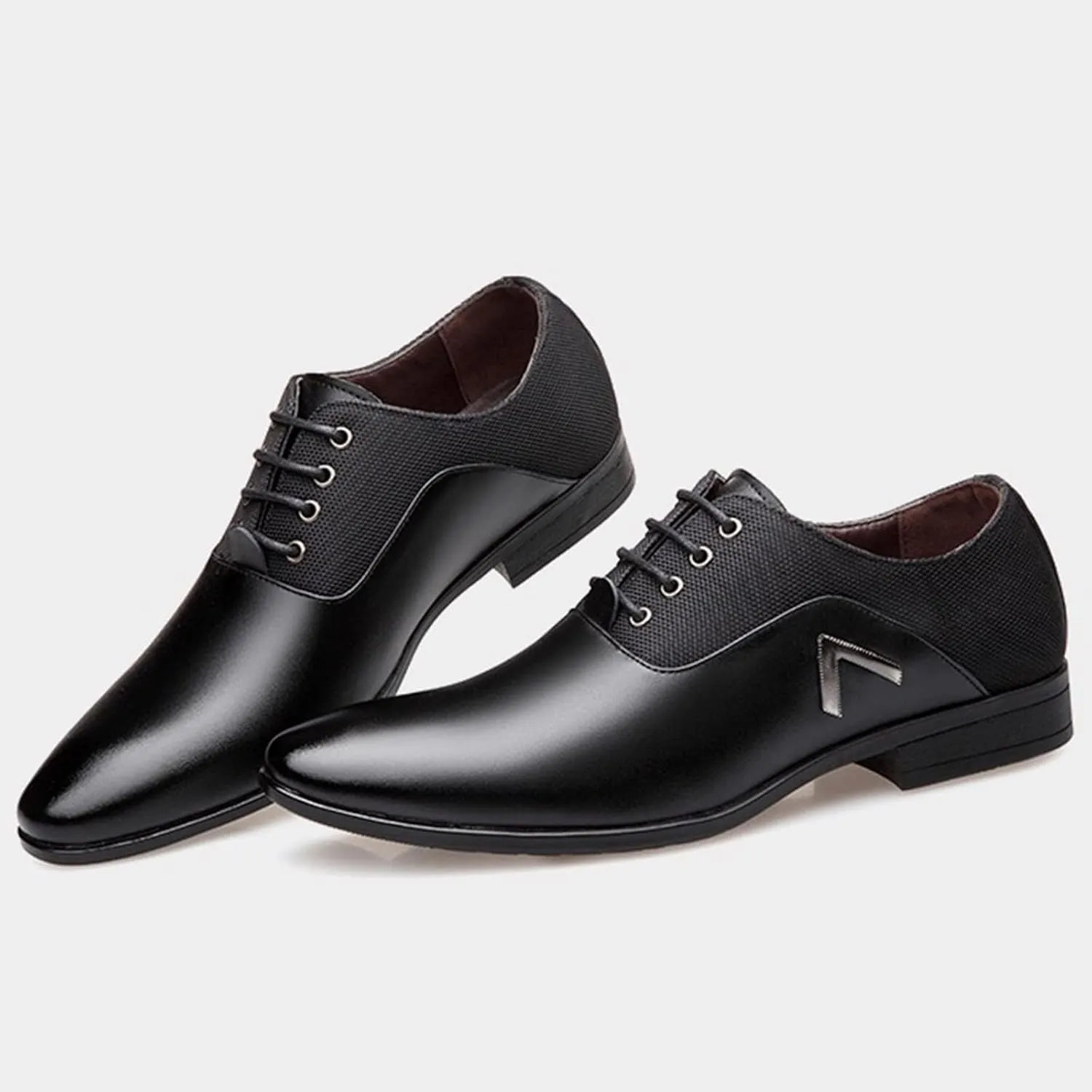 Mens Dress Shoes Fashion Lace-Up Pointed-Toe Formal Suit Shoes Classic Modern Business Wedding Oxford Shoes for Men