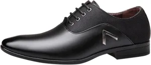 Mens Dress Shoes Fashion Lace-Up Pointed-Toe Formal Suit Shoes Classic Modern Business Wedding Oxford Shoes for Men