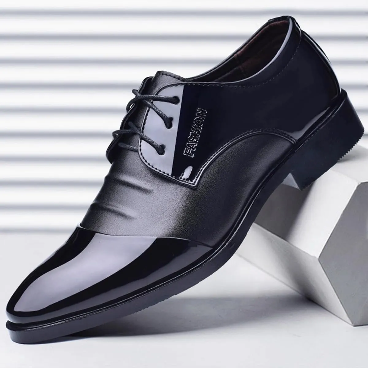 Men's Dress Shoes Formal Business Classic Patchwork Lace Up Wingtip Oxford Shoes for Evening Uniform Party Work Office