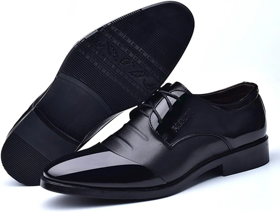 Men's Dress Shoes Formal Business Classic Patchwork Lace Up Wingtip Oxford Shoes for Evening Uniform Party Work Office
