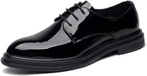 Mens Dress Shoes Men's Oxford Shoes Men's Dress Shoes Patent Leather Men's Shoes lace up Business Dresses(Patent Leather Black,13)