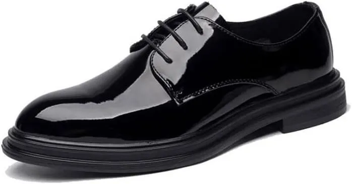 Mens Dress Shoes Men's Oxford Shoes Men's Dress Shoes Patent Leather Men's Shoes lace up Business Dresses(Patent Leather Black,13)