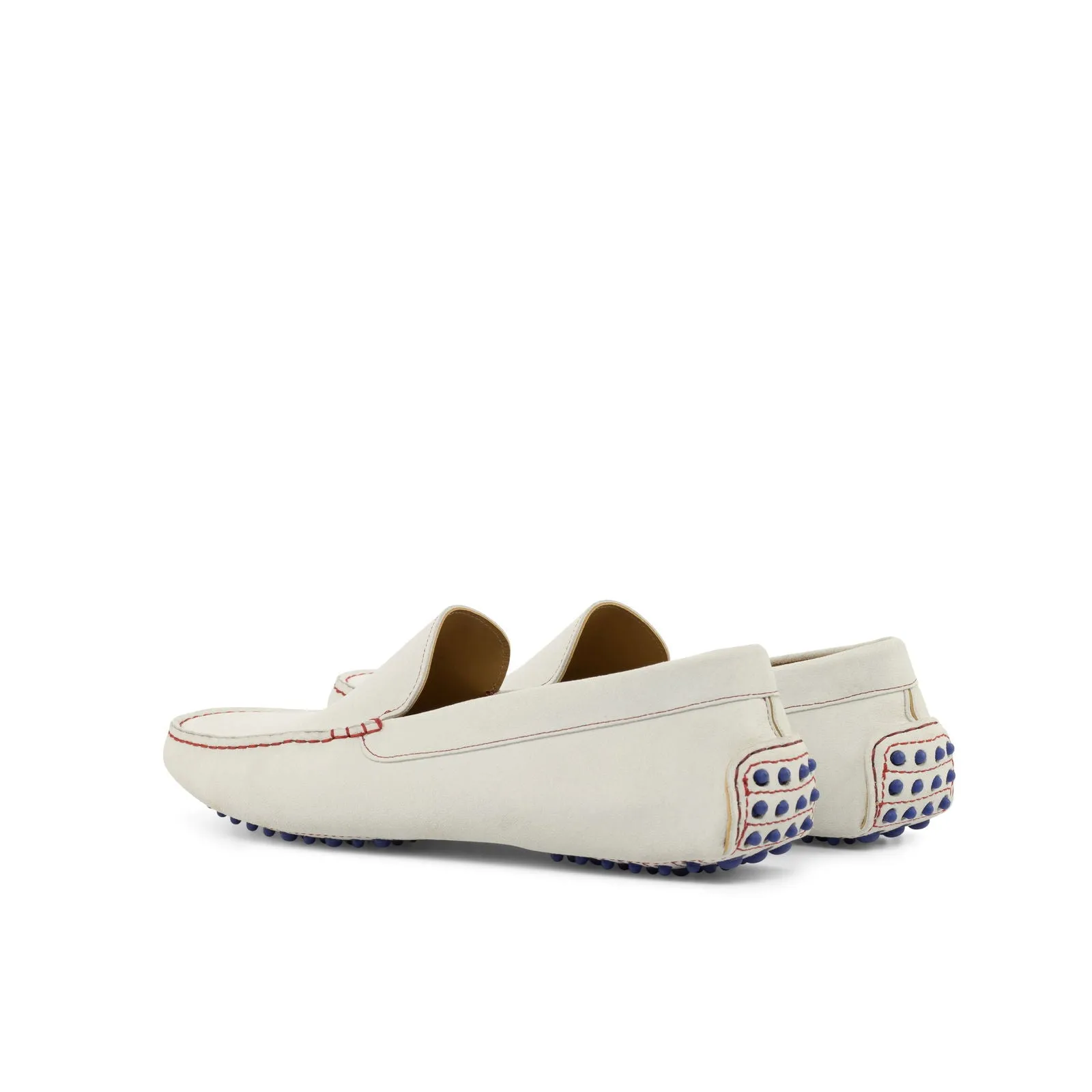 Men's Driver (Driving) Leather Shoes Plus Size White 4688