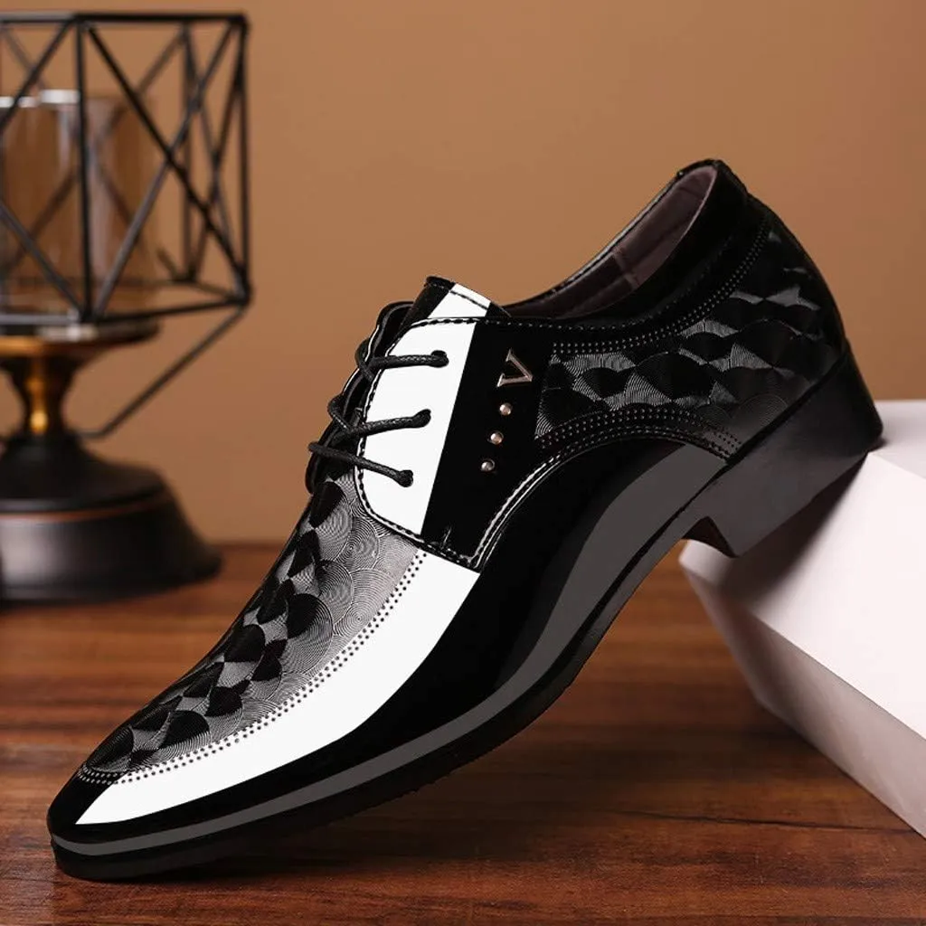 Mens Grey Business Casual Shoes Men Business Casual Suit Shoes Shoe Lace Comfortable Leather Shoes Male Dress Men's Leather Shoes Men's Light Brown Dress Shoes