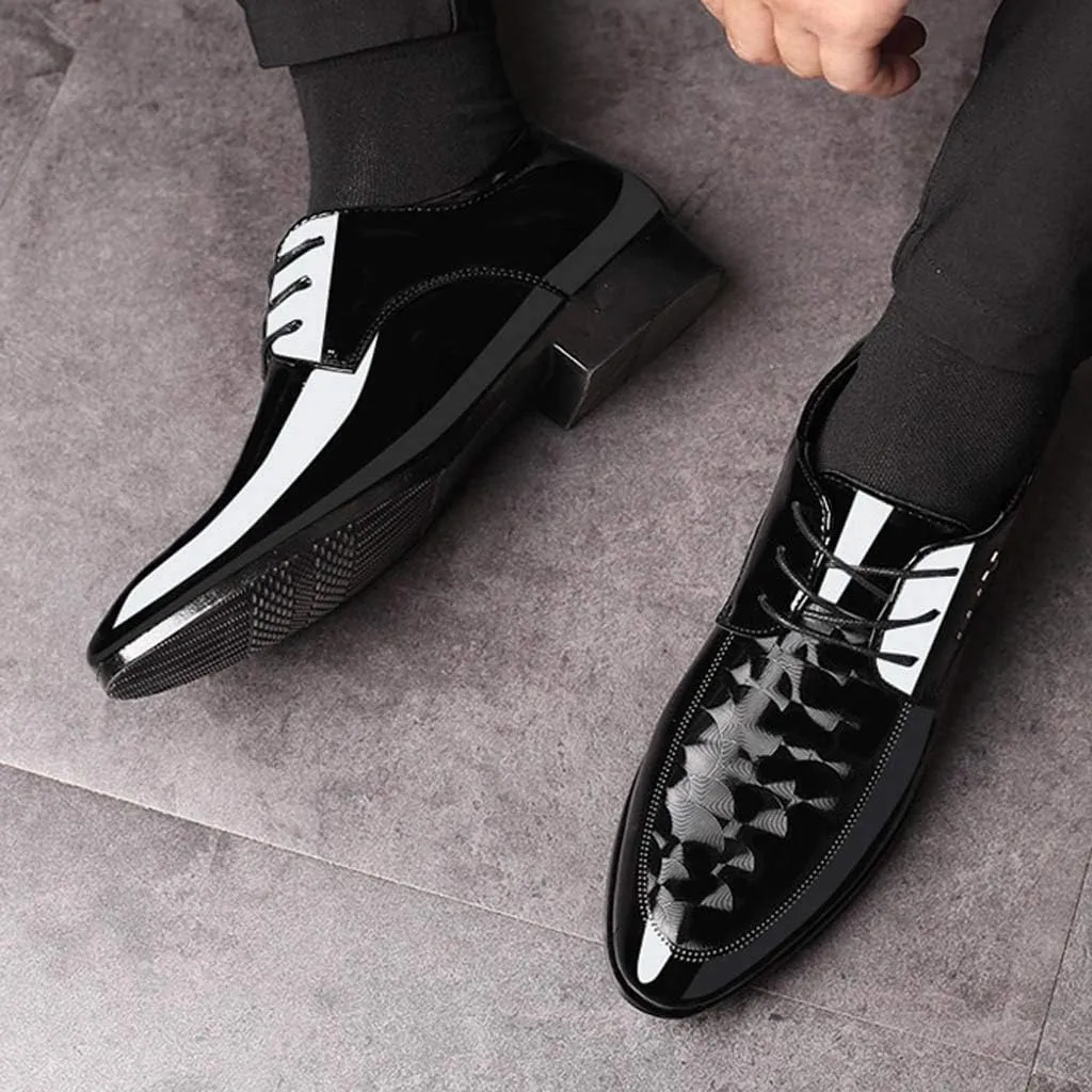 Mens Grey Business Casual Shoes Men Business Casual Suit Shoes Shoe Lace Comfortable Leather Shoes Male Dress Men's Leather Shoes Men's Light Brown Dress Shoes