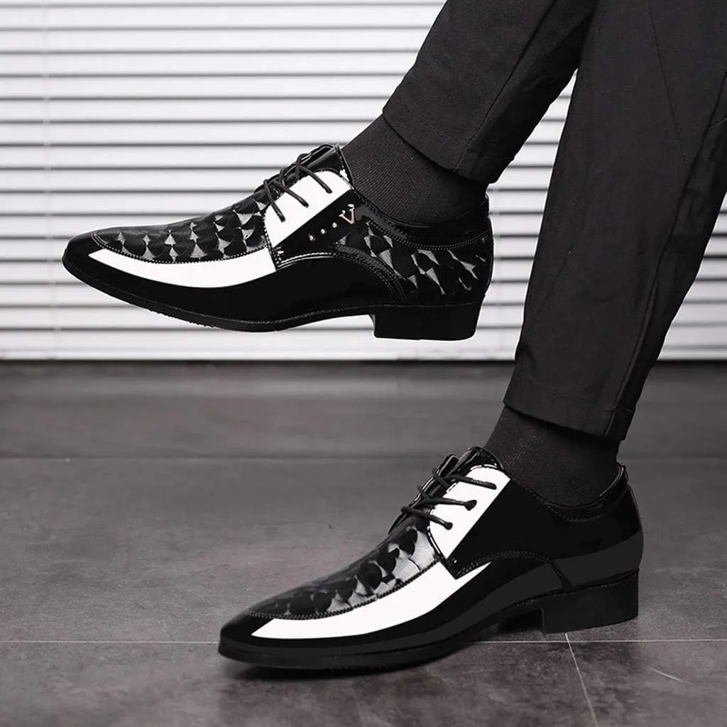 Mens Grey Business Casual Shoes Men Business Casual Suit Shoes Shoe Lace Comfortable Leather Shoes Male Dress Men's Leather Shoes Men's Light Brown Dress Shoes