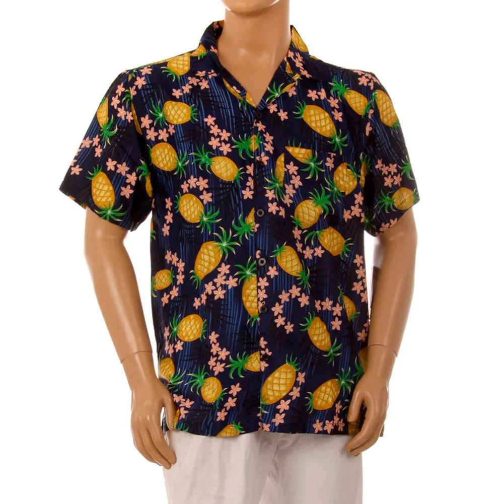 Men's Hawaiian Tropical Shirt Summer Aloha Beach Party Button Casual Loose Fit