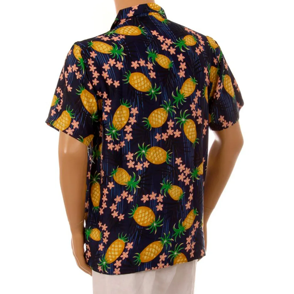 Men's Hawaiian Tropical Shirt Summer Aloha Beach Party Button Casual Loose Fit