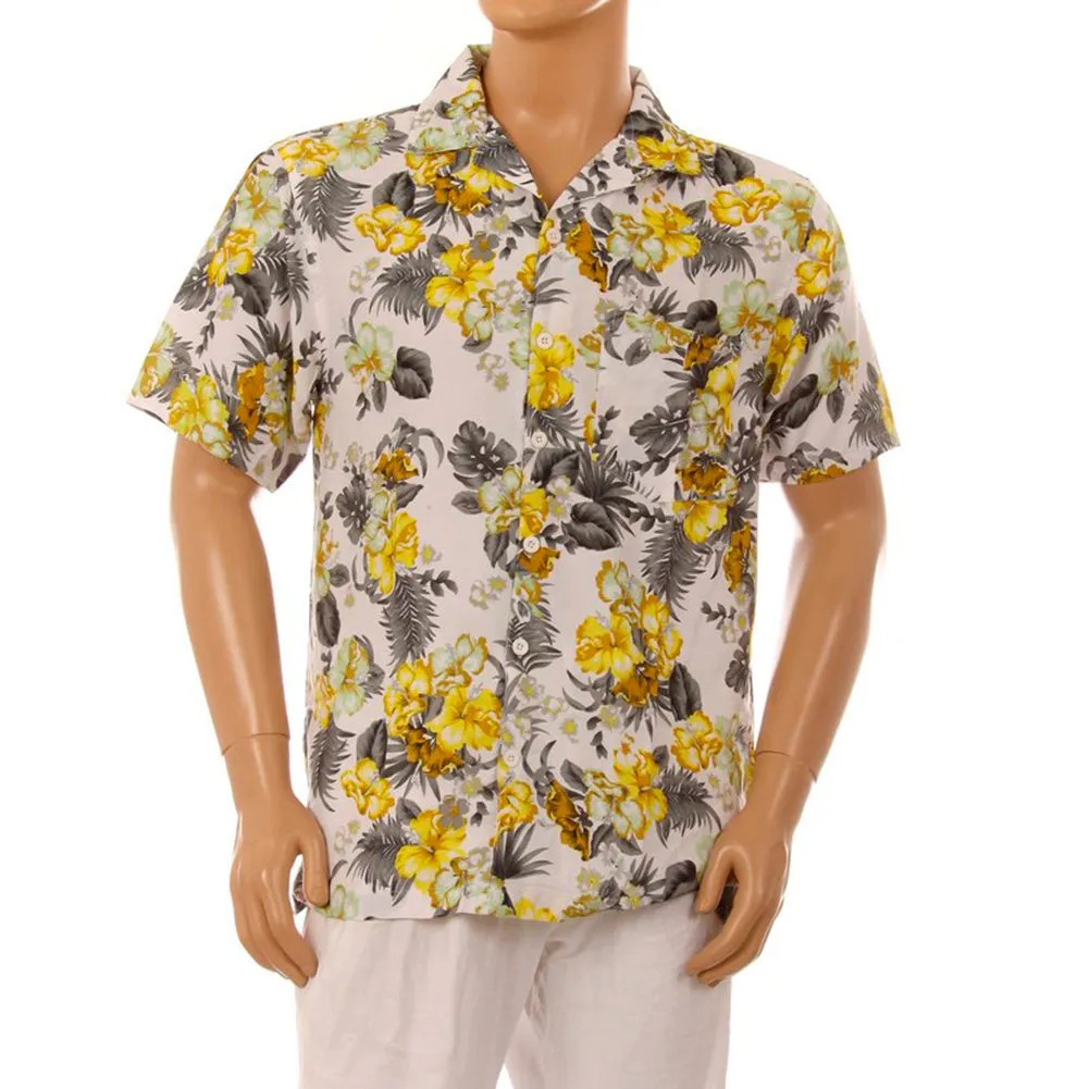 Men's Hawaiian Tropical Shirt Summer Aloha Beach Party Button Casual Loose Fit