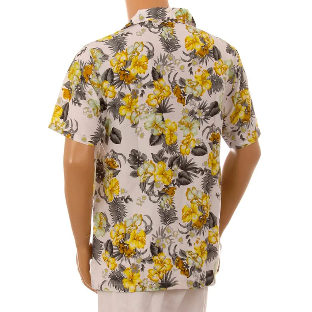 Men's Hawaiian Tropical Shirt Summer Aloha Beach Party Button Casual Loose Fit