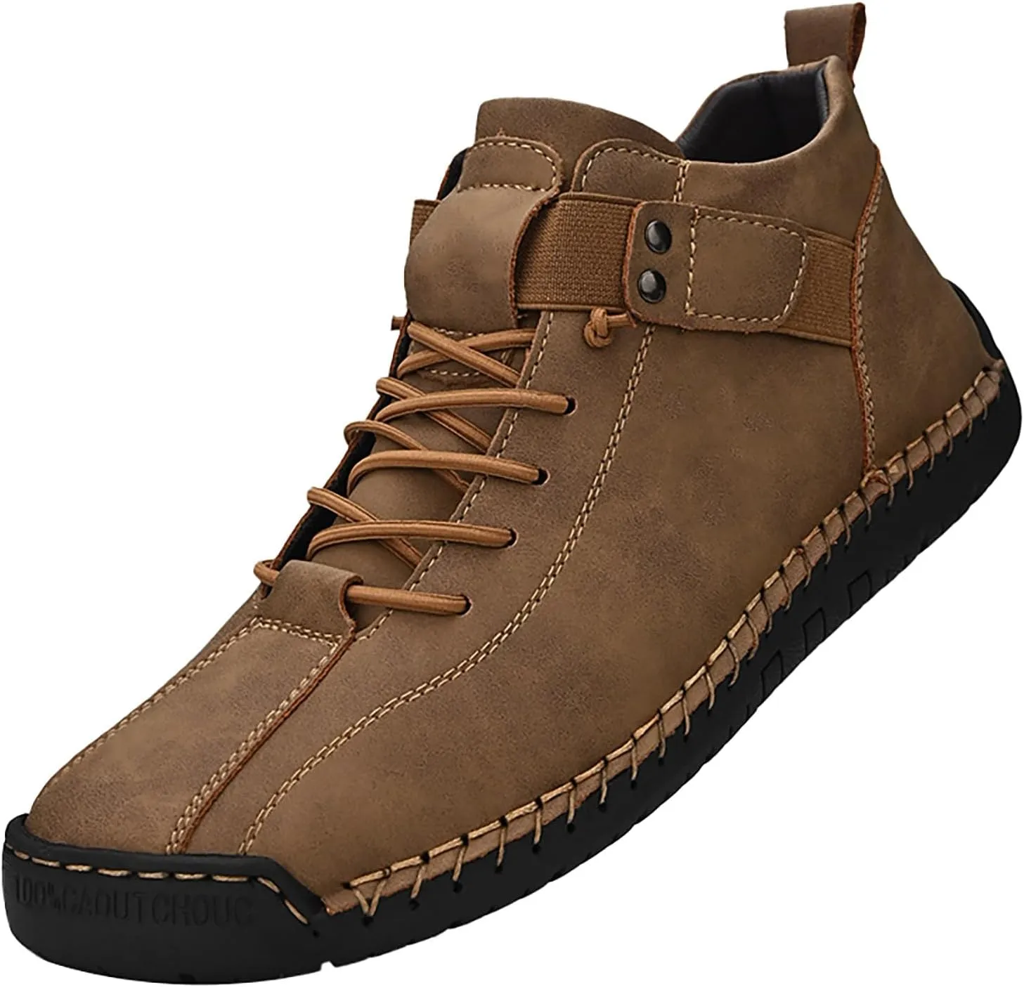 Mens High Top Sneakers Solid Color Lace-up Casual Breathable Soft Walking Running Shoes Comfortable Tennis Shoes Flat Bottom Non Slip Summer Spring Mens Shoe