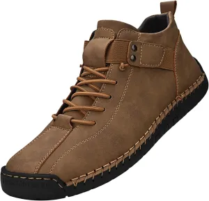 Mens High Top Sneakers Solid Color Lace-up Casual Breathable Soft Walking Running Shoes Comfortable Tennis Shoes Flat Bottom Non Slip Summer Spring Mens Shoe
