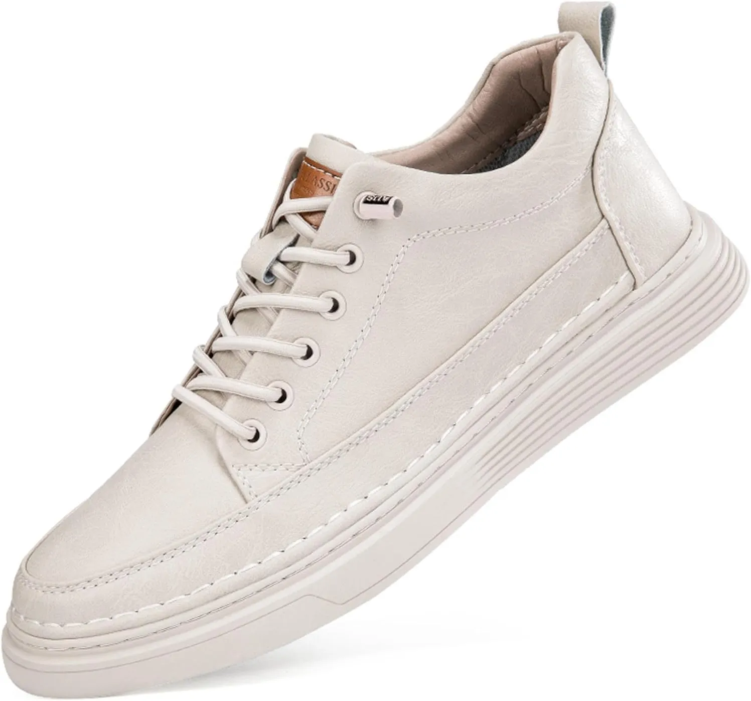 Men's Invisible Height Increasing Shoes Elevator Sneakers Breathable Lace Up Oxford Shoes Hidden Heel Lifting Shoes 2" Taller