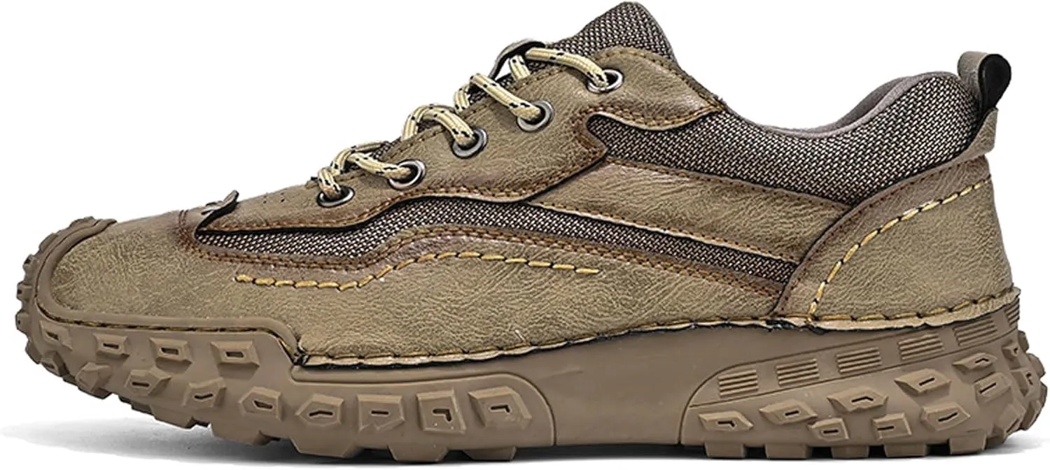 Men's Leather Breathable Anti Slip Casual Shoes, Comfortable Fashionable Sports Shoes, Lightweight Men's Walking Driving Shoes