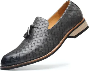 Men's Loafers Dress Shoes Casual Business Dress Shoes Oxfords Slip On Driving Shoes with Tassels