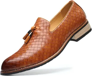 Men's Loafers Dress Shoes Casual Business Dress Shoes Oxfords Slip On Driving Shoes with Tassels