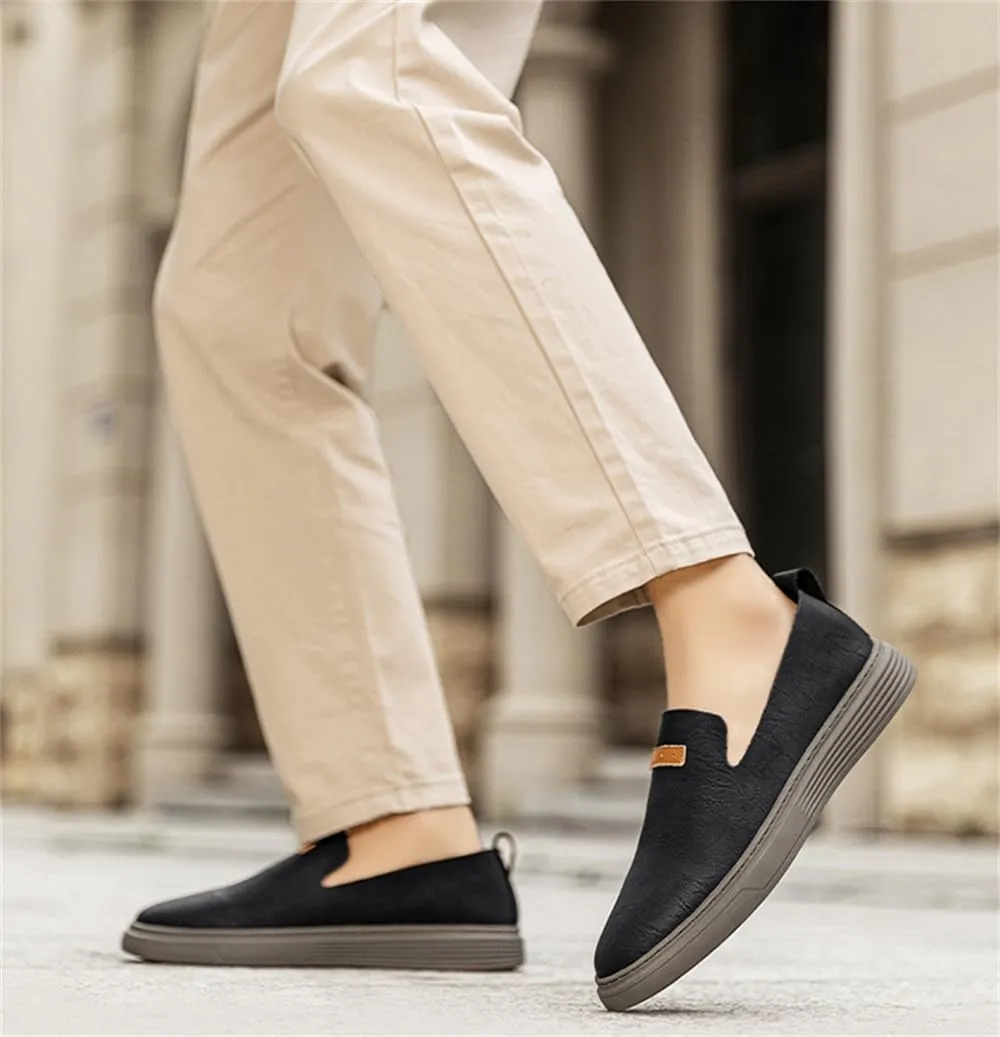 Men's Loafers Moccasin Driving Shoes Slip on Soft Walking Shoes Men's Leather Casual Shoes