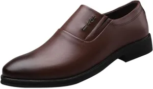 Mens Matte Leather Shoes Low Heel Business Formal Shoes Supple Dress Shoe for Men Comfortable Slip on Low Top Boots Waterproof Durable Work Footwear Mens Casual Black Walking Shoe