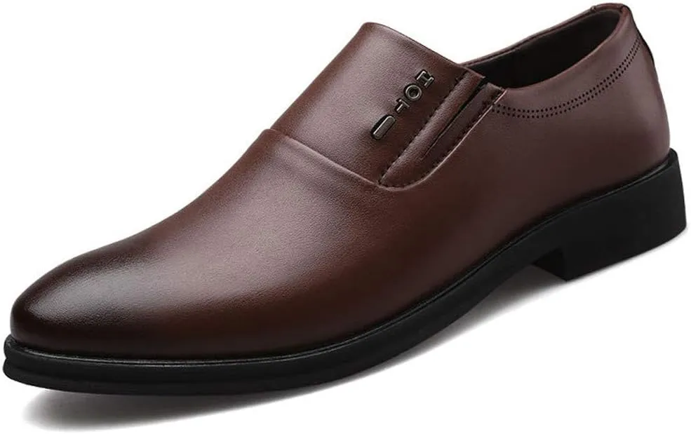 Mens Matte Leather Shoes Low Heel Business Formal Shoes Supple Dress Shoe for Men Comfortable Slip on Low Top Boots Waterproof Durable Work Footwear Mens Casual Black Walking Shoe
