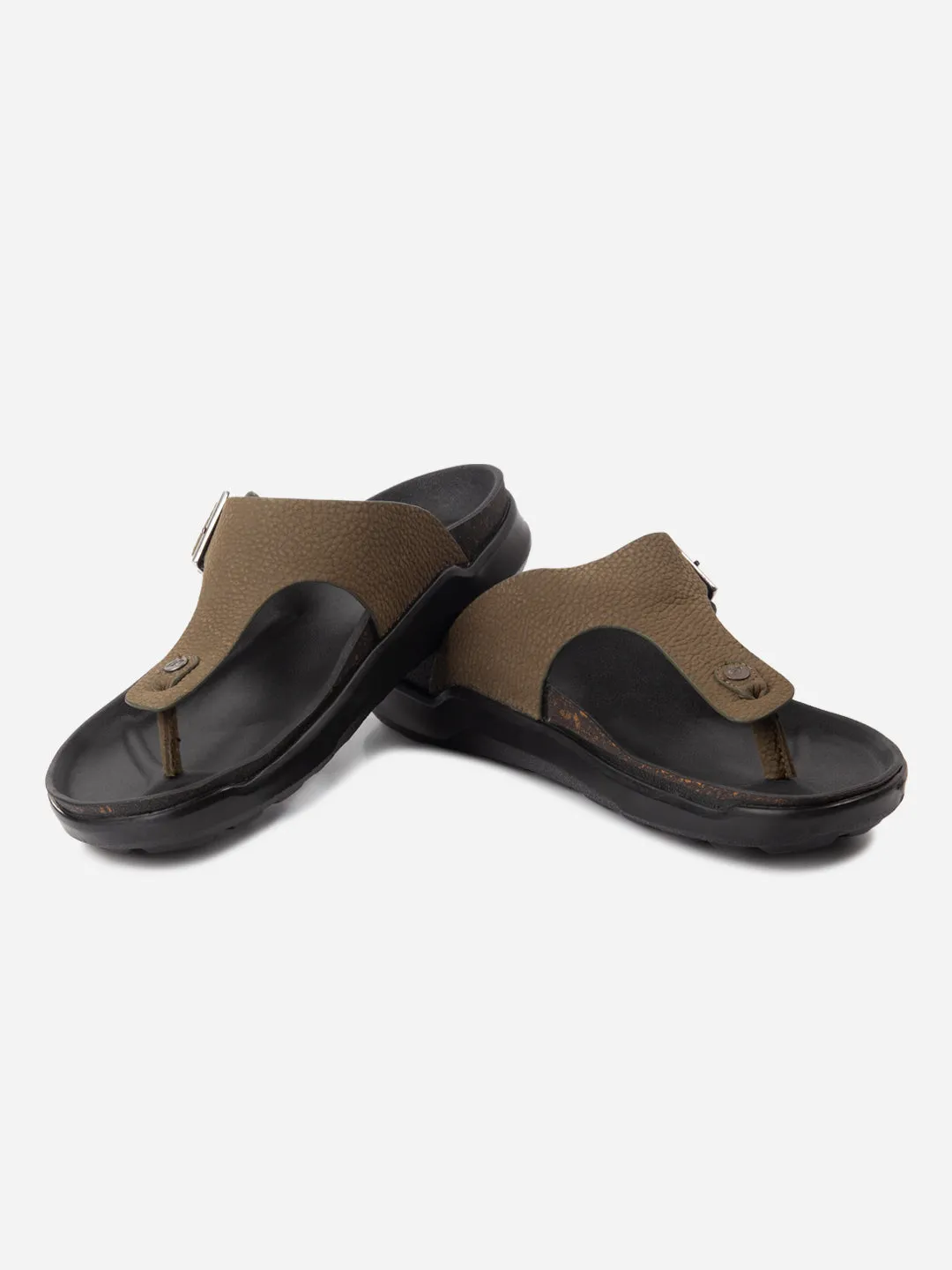 Men's Olive Thong Sandal (ID4272)